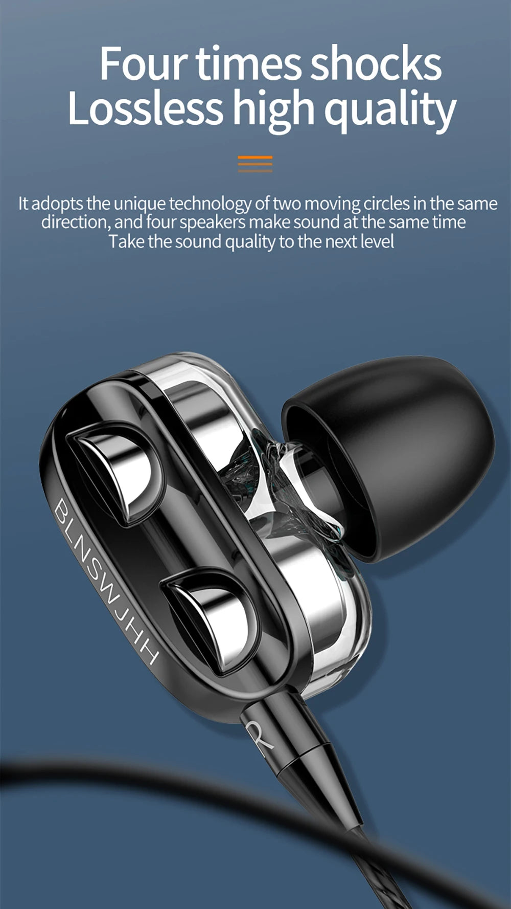 🎧 VAORLO 3.5mm Wired In-Ear Headphones