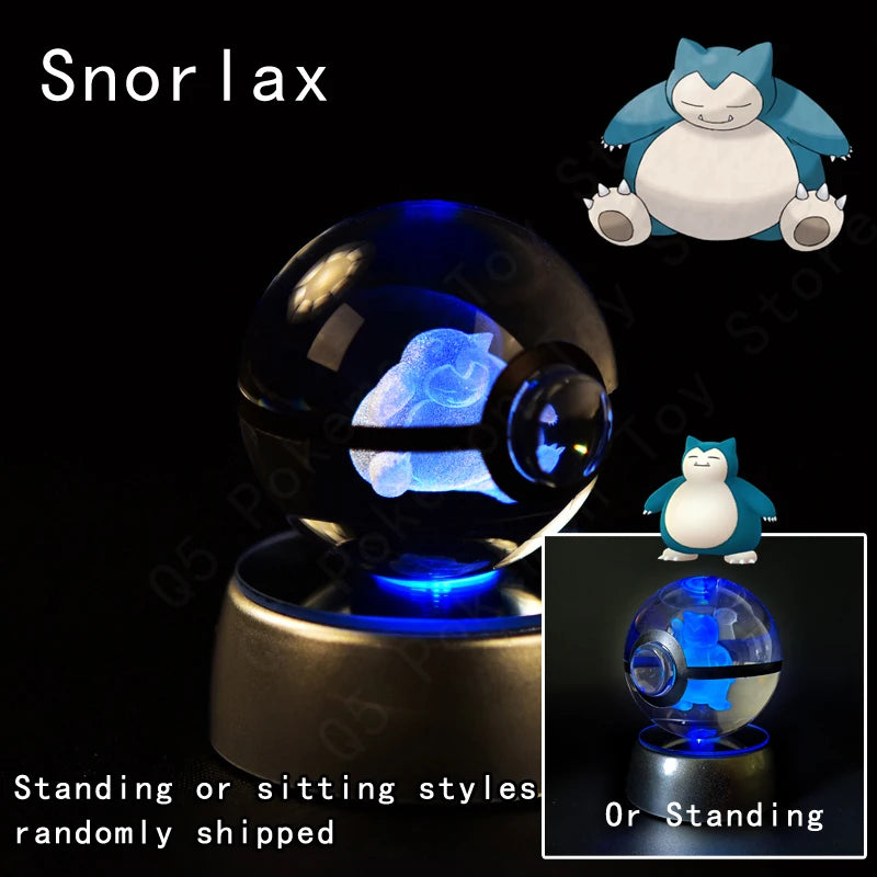 Pokémon 3D Crystal Ball Night Light with LED Base