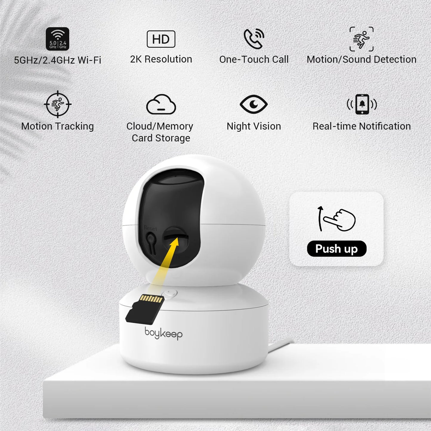 BoyKeep K30 3MP 360° Dome Security Camera – Smart Motion Detection & Color Night Vision