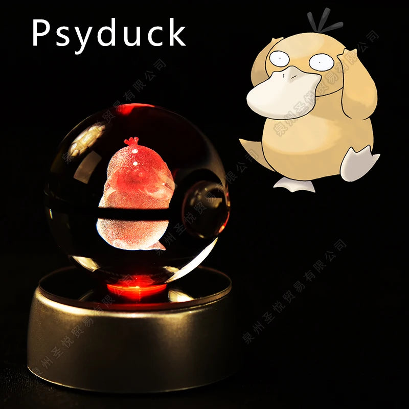 Pokémon 3D Crystal Ball Night Light with LED Base