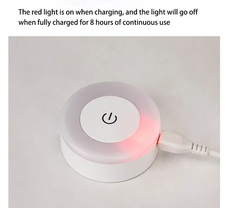 USB Rechargeable Magnetic Touch Night Light – Warm LED Glow
