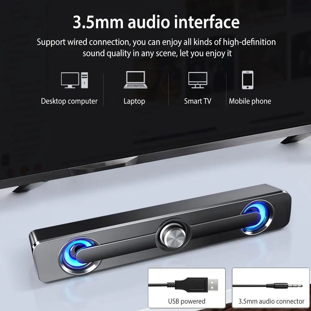 π΅ Salange Bluetooth Sound Bar β USB & AUX Stereo Speaker with 9D Surround Sound