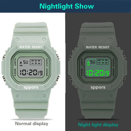 YIKAZE Sports LED Digital Watch – Unisex Waterproof Casual Timepiece