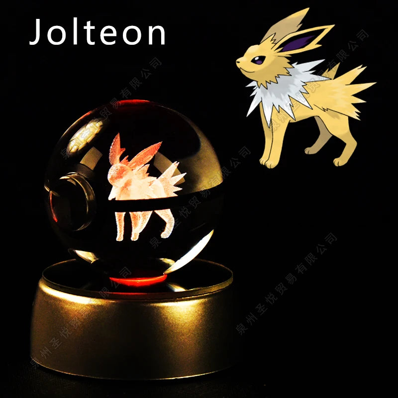 Pokémon 3D Crystal Ball Night Light with LED Base