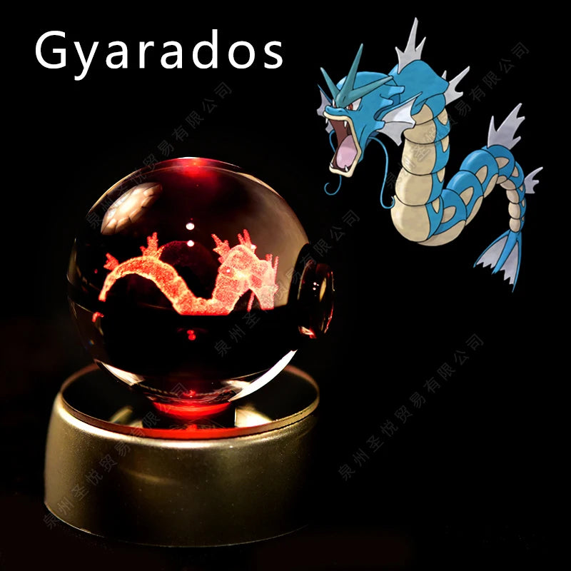 Pokémon 3D Crystal Ball Night Light with LED Base
