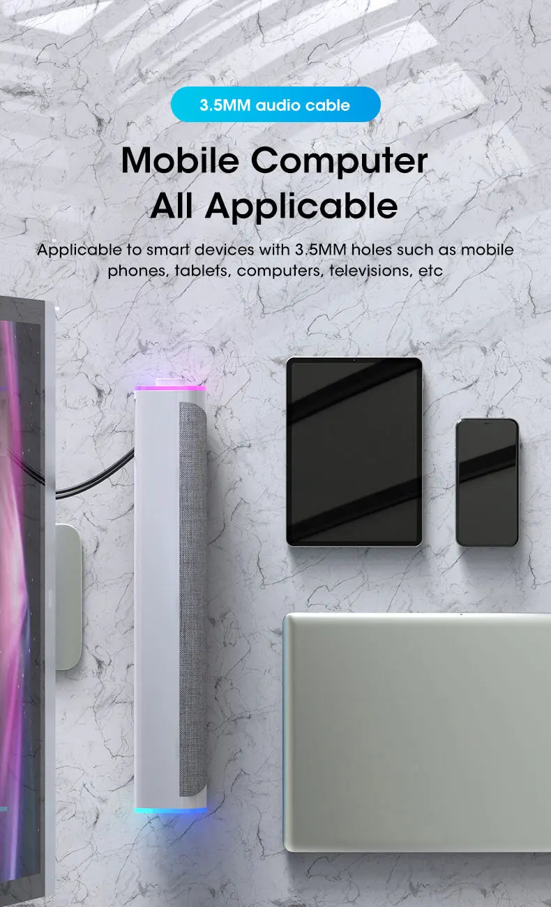 π΅ 4D Computer Speaker Bar β Bluetooth 5.0 Surround Sound