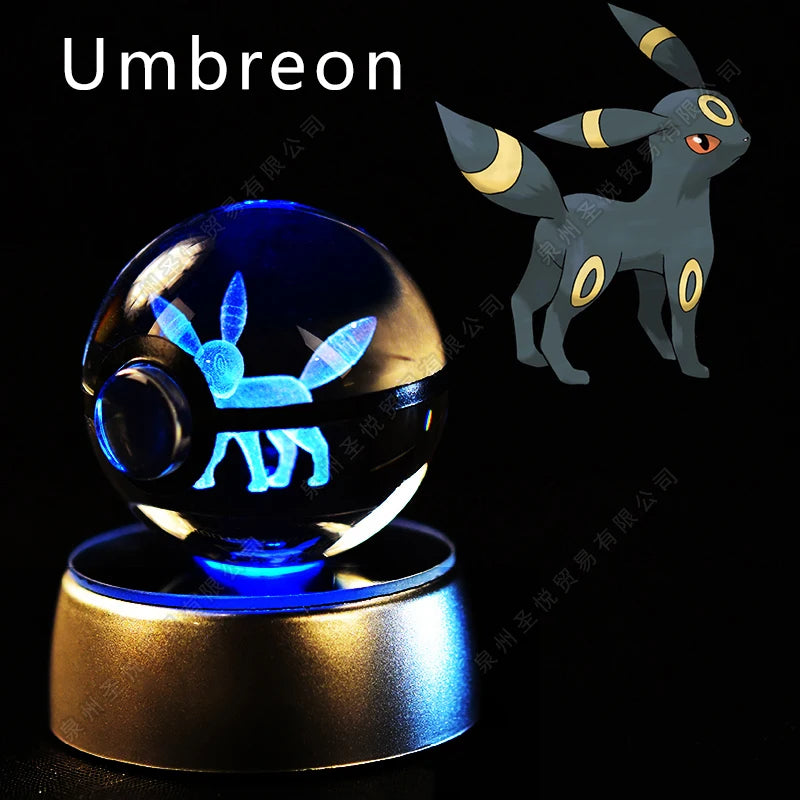 Pokémon 3D Crystal Ball Night Light with LED Base