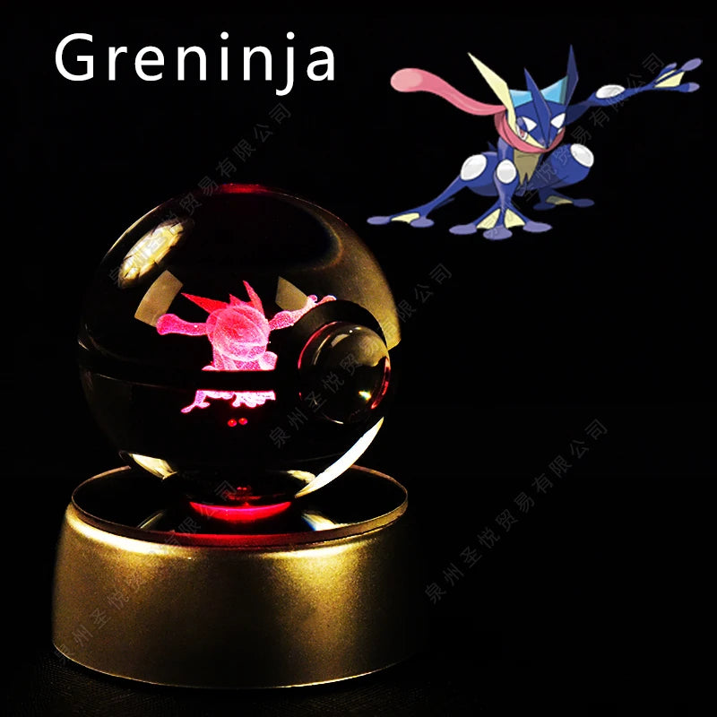 Pokémon 3D Crystal Ball Night Light with LED Base