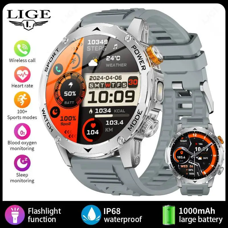 LIGE BWAK85 1.7" AMOLED Smartwatch – Bluetooth Calling, IP68 Waterproof, Health & Sports Tracking
