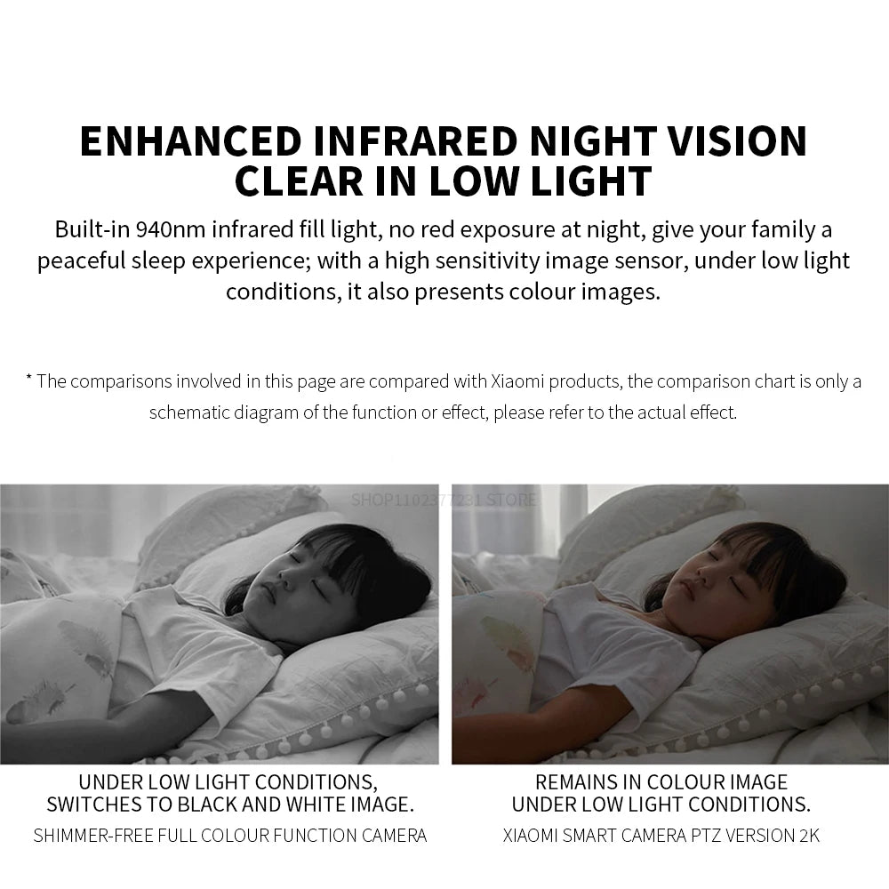 Xiaomi Smart Camera PTZ 2K Version – AI Human Detection & 360° Panoramic View
