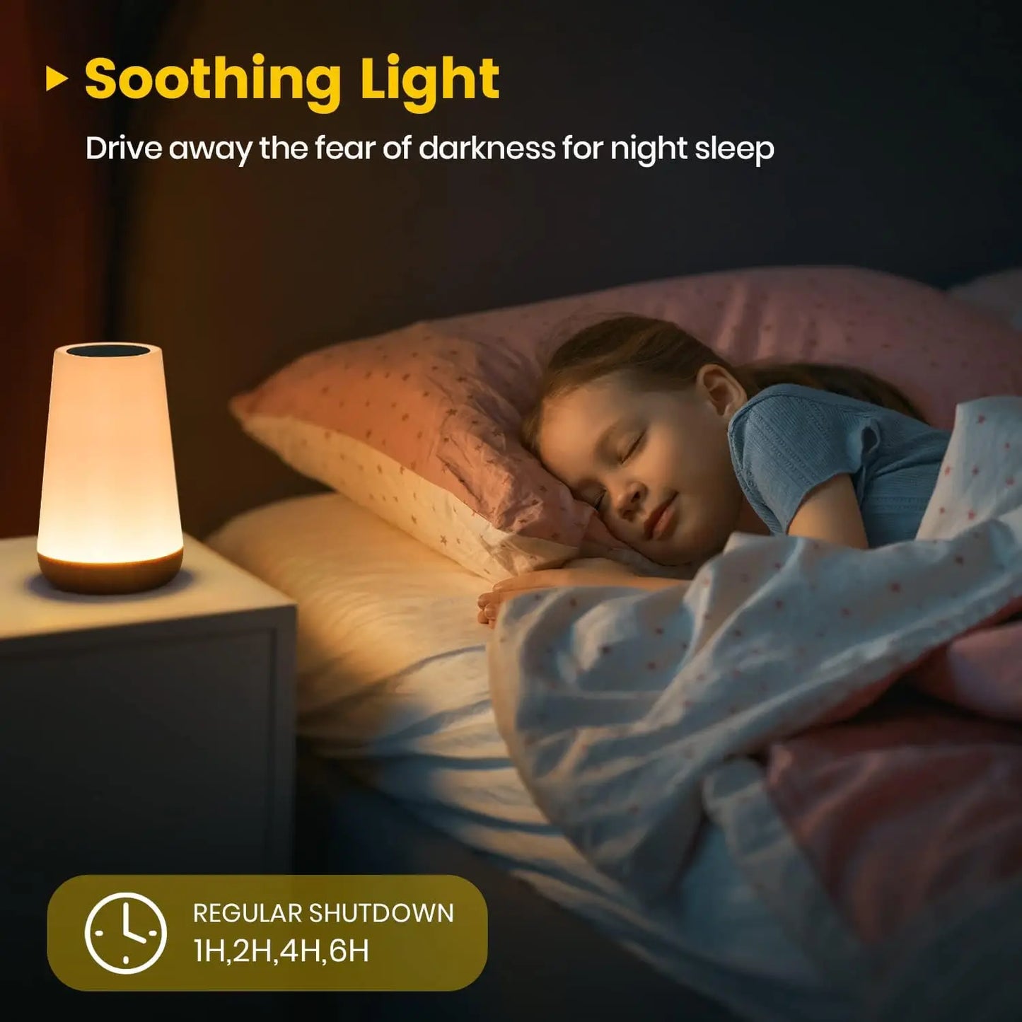 Smart LED Night Light – 13 Colors | 5 Brightness Levels | Touch & Remote Control