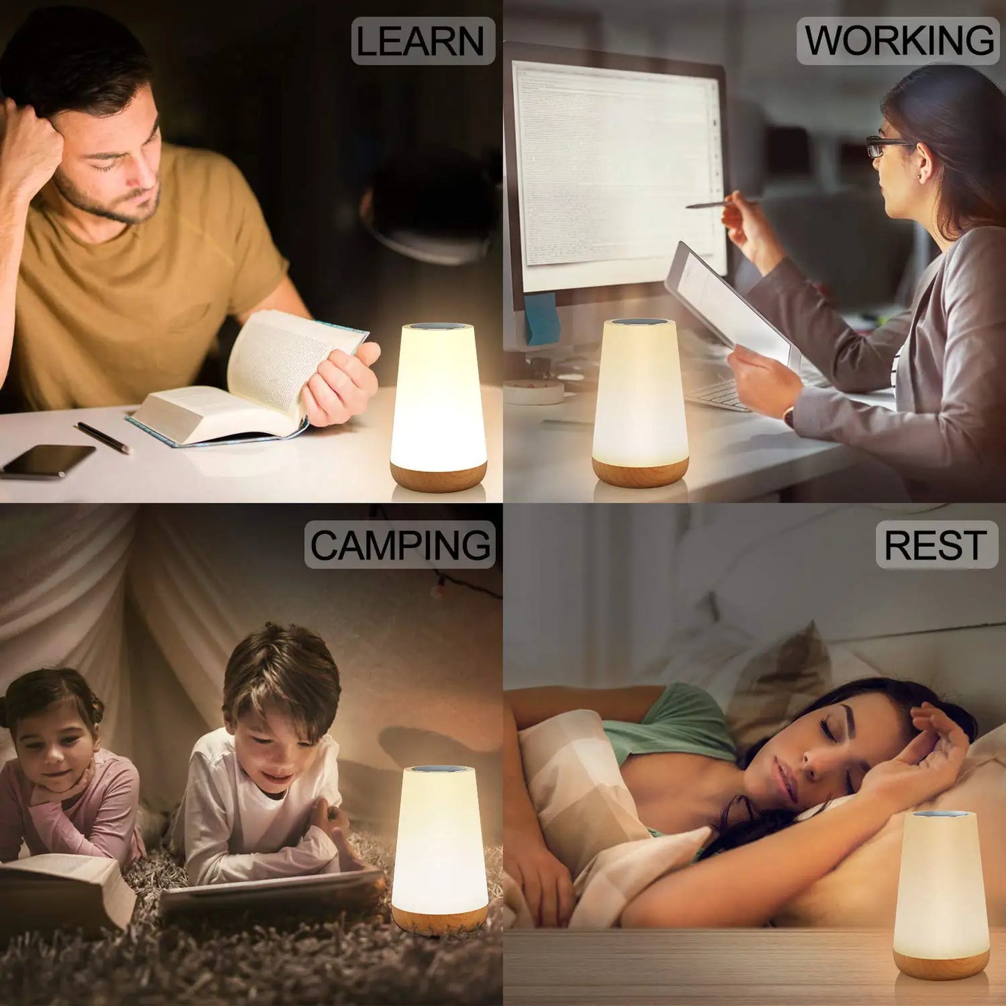 Smart LED Night Light – 13 Colors | 5 Brightness Levels | Touch & Remote Control