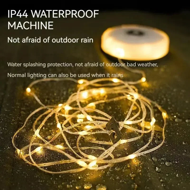 Portable Outdoor Camping LED Light Strip – Warm White & RGB Modes