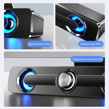 🎵 Salange Bluetooth Sound Bar – USB &amp; AUX Stereo Speaker with 9D Surround Sound