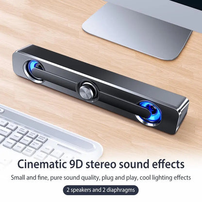 🎵 Salange Bluetooth Sound Bar – USB &amp; AUX Stereo Speaker with 9D Surround Sound