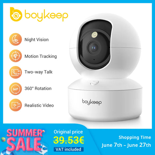 BoyKeep K30 3MP 360° Dome Security Camera – Smart Motion Detection &amp; Color Night Vision