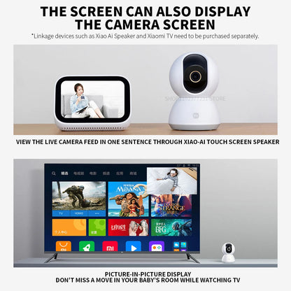Xiaomi Smart Camera PTZ 2K Version – AI Human Detection &amp; 360° Panoramic View