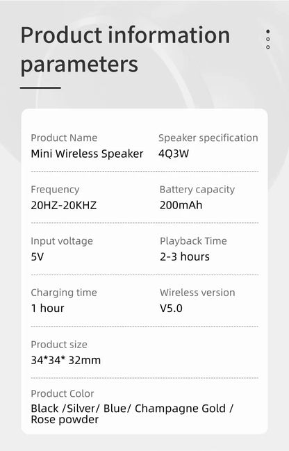 SUPMANGO M1 Portable Bluetooth Speaker – 3D Surround Sound