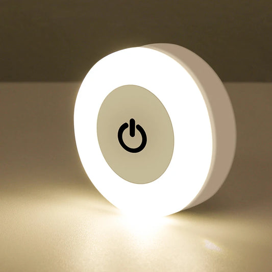 USB Rechargeable Magnetic Touch Night Light – Warm LED Glow