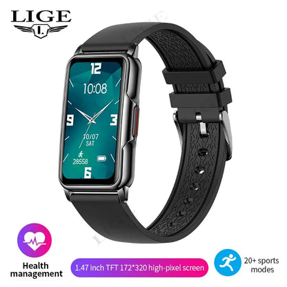 LIGE 1.47" Smartwatch with Bluetooth Calling &amp; Health Monitoring