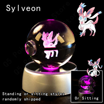 Pokémon 3D Crystal Ball Night Light with LED Base
