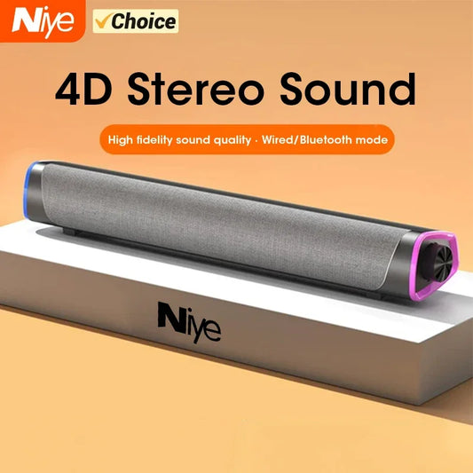 🎵 4D Computer Speaker Bar – Bluetooth 5.0 Surround Sound