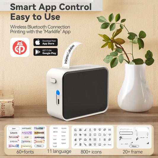 Mini Portable Bluetooth Label Printer (NiiMbot D110 &amp; UniPlus P15)