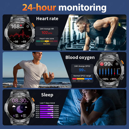LIGE BWAK85 1.7" AMOLED Smartwatch – Bluetooth Calling, IP68 Waterproof, Health &amp; Sports Tracking