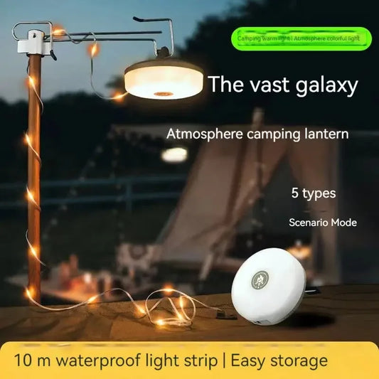 Portable Outdoor Camping LED Light Strip – Warm White &amp; RGB Modes