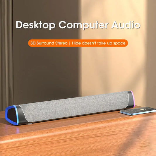 🎵 4D Computer Speaker Bar – Bluetooth 5.0 Surround Sound