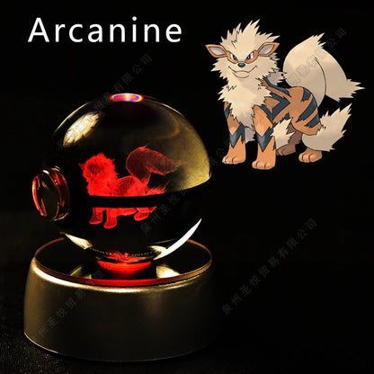 Pokémon 3D Crystal Ball Night Light with LED Base