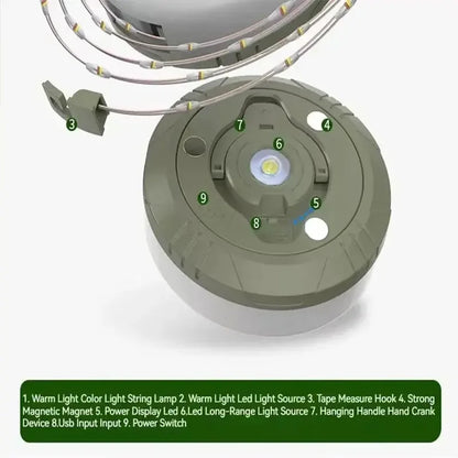 Portable Outdoor Camping LED Light Strip – Warm White &amp; RGB Modes