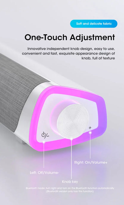 🎵 4D Computer Speaker Bar – Bluetooth 5.0 Surround Sound