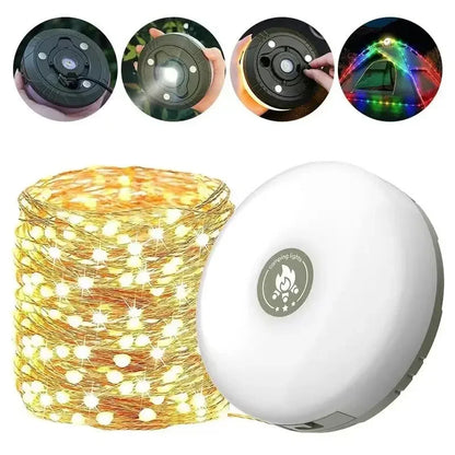 Portable Outdoor Camping LED Light Strip – Warm White &amp; RGB Modes