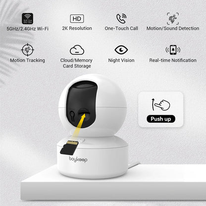 BoyKeep K30 3MP 360° Dome Security Camera – Smart Motion Detection &amp; Color Night Vision