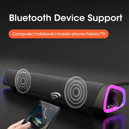 🎵 4D Computer Speaker Bar – Bluetooth 5.0 Surround Sound