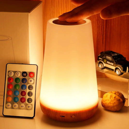Smart LED Night Light – 13 Colors | 5 Brightness Levels | Touch &amp; Remote Control