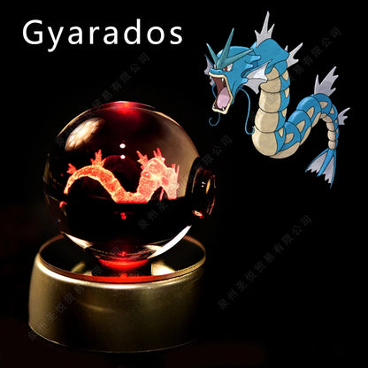 Pokémon 3D Crystal Ball Night Light with LED Base