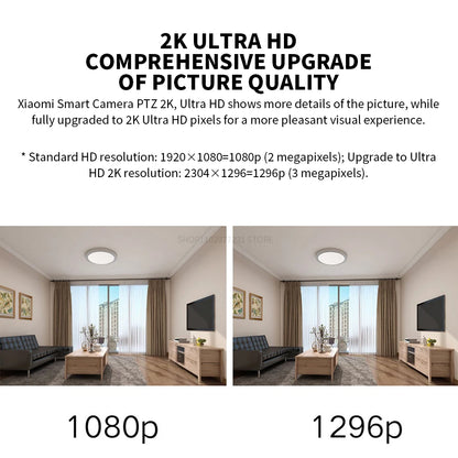 Xiaomi Smart Camera PTZ 2K Version – AI Human Detection &amp; 360° Panoramic View