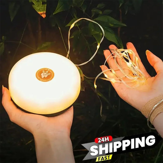 Portable Outdoor Camping LED Light Strip – Warm White &amp; RGB Modes