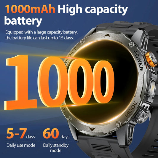 LIGE BWAK85 1.7" AMOLED Smartwatch – Bluetooth Calling, IP68 Waterproof, Health &amp; Sports Tracking