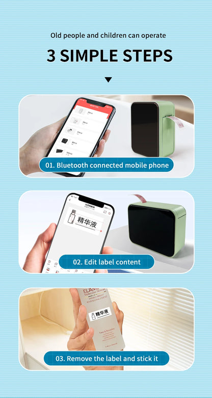 Mini Bluetooth Thermal Label Printer – P15 Model